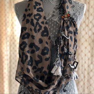 Handmade hand embellished cotton scarves